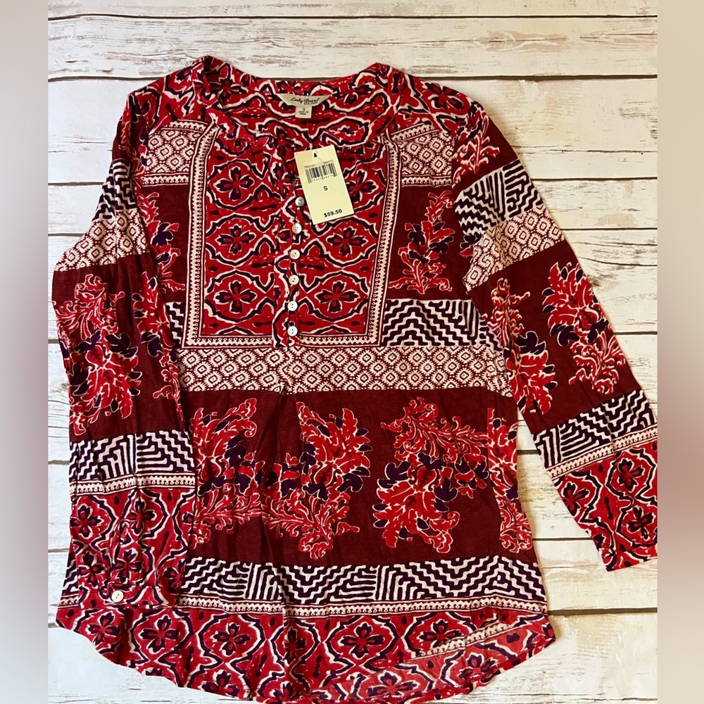 NWT LUCKY BRAND Boho Shirt Top